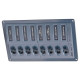 Switch Panel Vertical and Horizontal 8 Ways With Circuit Breakers - HL2694X - Hella Marine